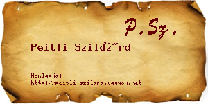 Peitli Szilárd névjegykártya
